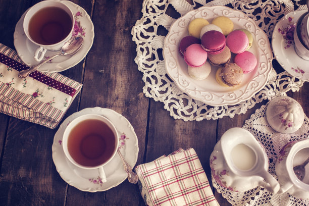 自制的彩色杏仁饼干很简单素材图片