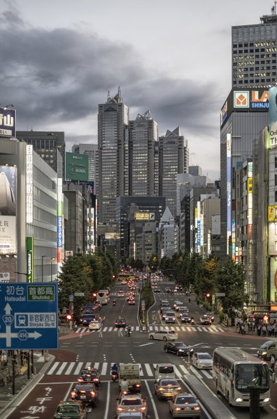 日本新宿人行横道图片下载