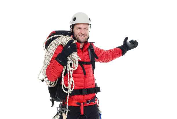 登山者笑嘻嘻的图片下载