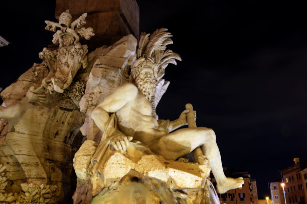 罗马河喷泉，意大利图片下载