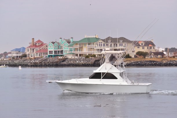 豪华游艇和海滨别墅图片下载