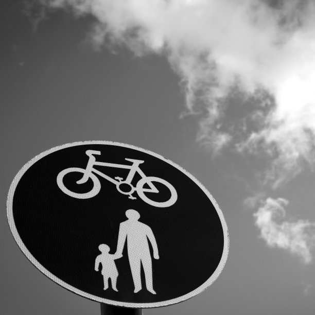 自行车路线标志图片下载