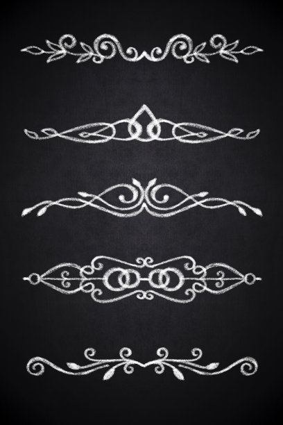 一套手绘装饰元素图片下载