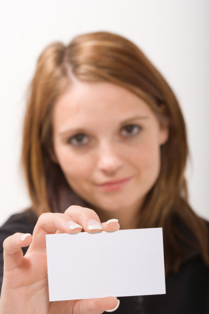 女性肖像/空白名片图片下载