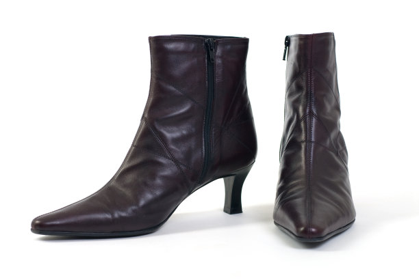 女式皮短靴图片下载