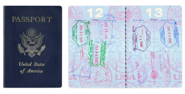 美国护照和旅行签证图片下载