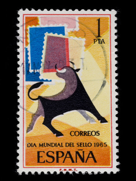 1965年的老式西班牙邮票图片下载