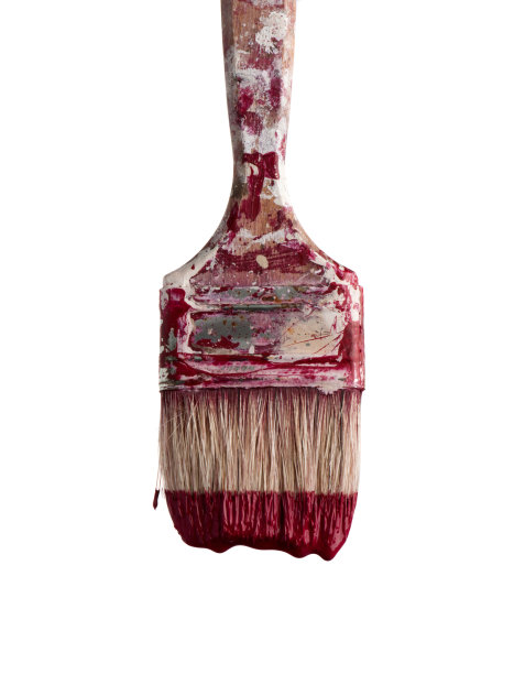 肮脏的油漆刷图片下载