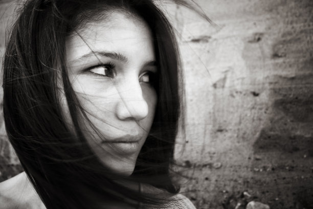 亚洲年轻女子，美丽肖像图片下载