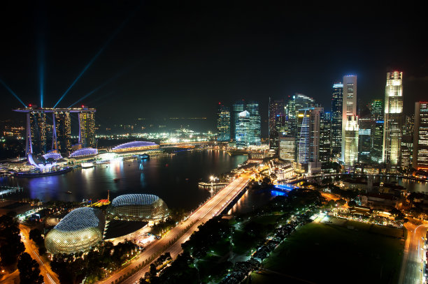 新加坡城市夜景图片下载
