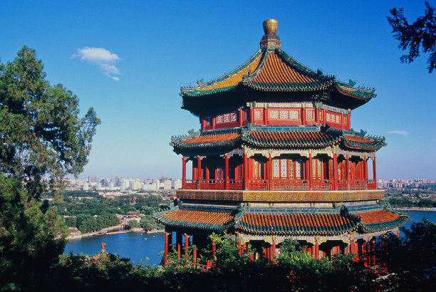 中国北京，颐和园素材图片