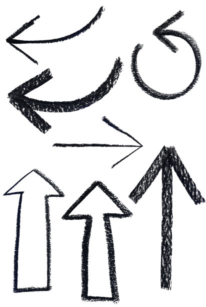 两个水蓝色的箭头图片下载