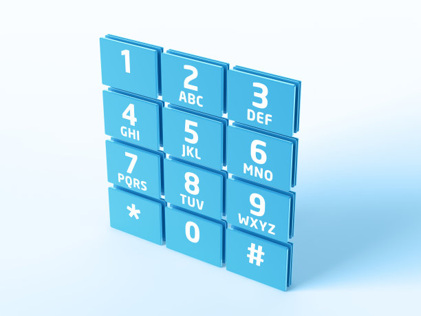 蓝色电话键盘符号图片下载