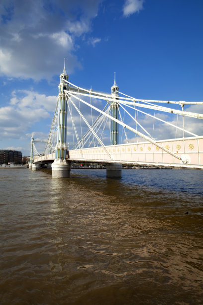 阿尔伯特大桥和泰晤士河图片下载