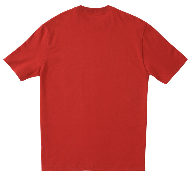 空白背面的红色t恤与剪切路径。图片下载