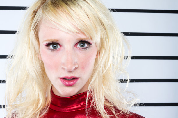 金发超级英雄女人特写图片下载