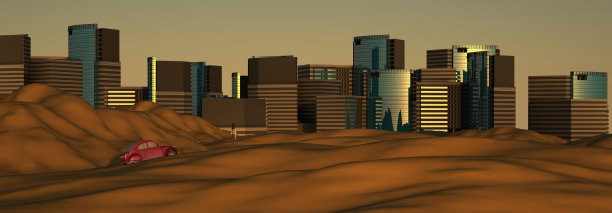 沙漠中的城市图片下载