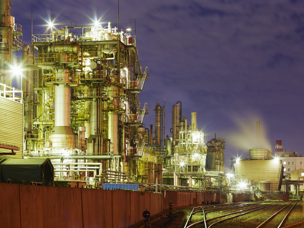 化工厂的夜晚图片下载