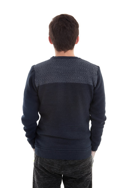 一个年轻人的后视图，看向别处图片下载