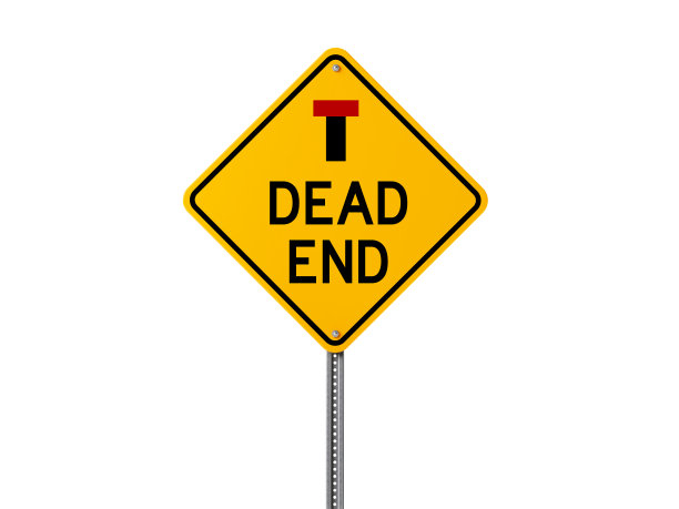 黄色死角标志孤立在白色背景图片下载