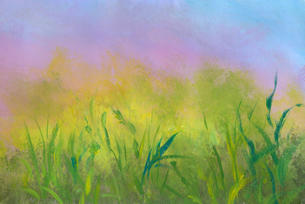 夏天，油画抽象背景素材图片