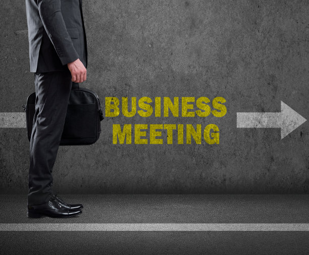 商务会议文字在脏墙上图片下载