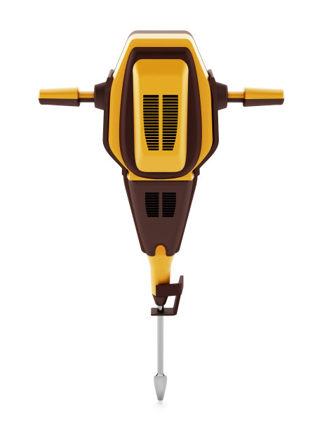 混凝土破碎机隔离白色图片下载