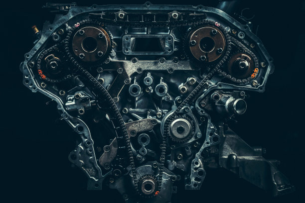 V8汽车发动机特写图片下载