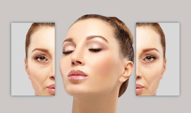 老化。成熟女人年轻的女人。素材图片