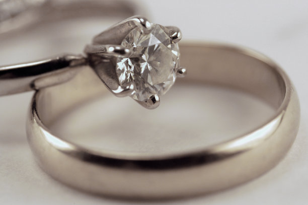 订婚钻戒，结婚戒指。图片下载