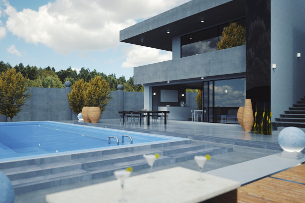 现代别墅概念形象图片下载