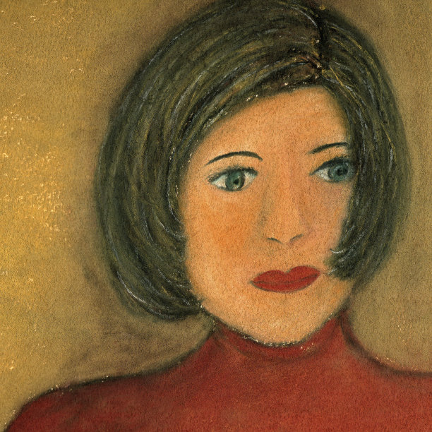 穿红毛衣的女孩图片下载