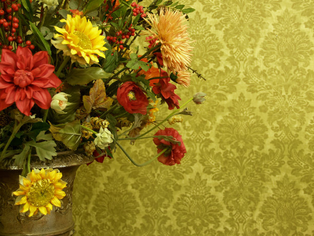 插花和墙纸图片下载