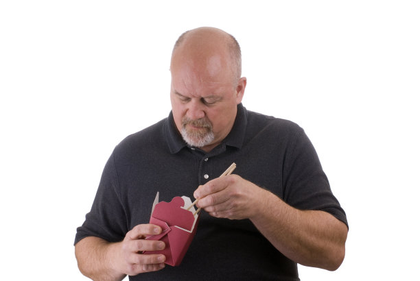 吃中国菜的成熟男人图片下载