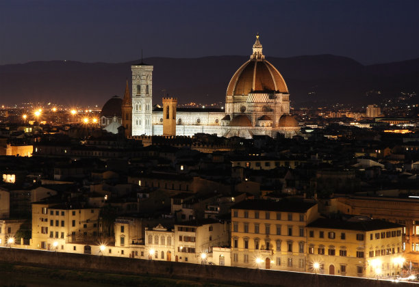 佛罗伦萨大教堂的夜晚图片下载