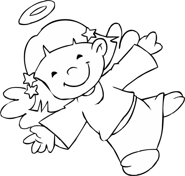 快乐的天使女孩图片下载