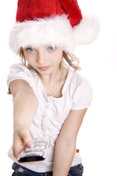 圣诞女孩遥控器图片下载