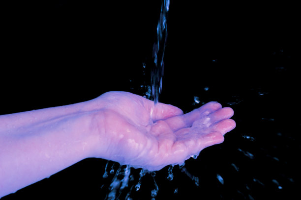 霓虹灯手飞溅图片下载