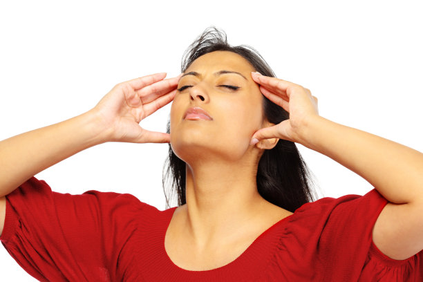 一名年轻的印度妇女头痛不已图片下载