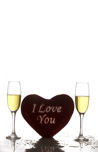 香槟和心脏图片下载