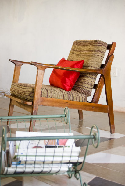 室内座椅靠垫和杂志架图片下载