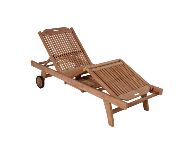 木制日光浴床在白色的背景图片下载