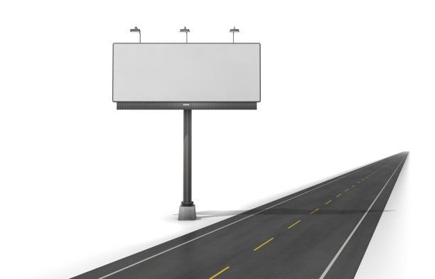 路边的广告牌图片下载