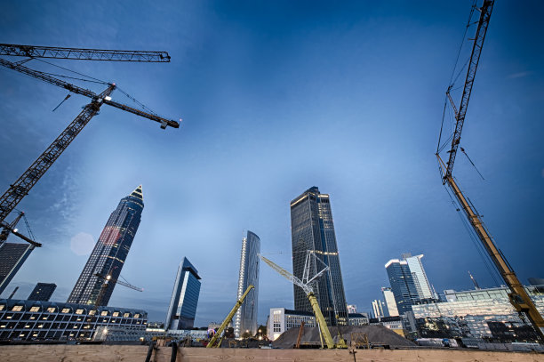 位于德国法兰克福的建筑工地图片下载