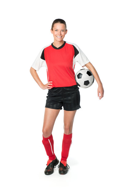 年轻女子足球运动员图片下载