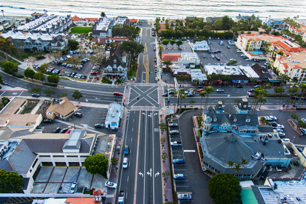 加州卡尔斯巴德的鸟瞰图图片下载