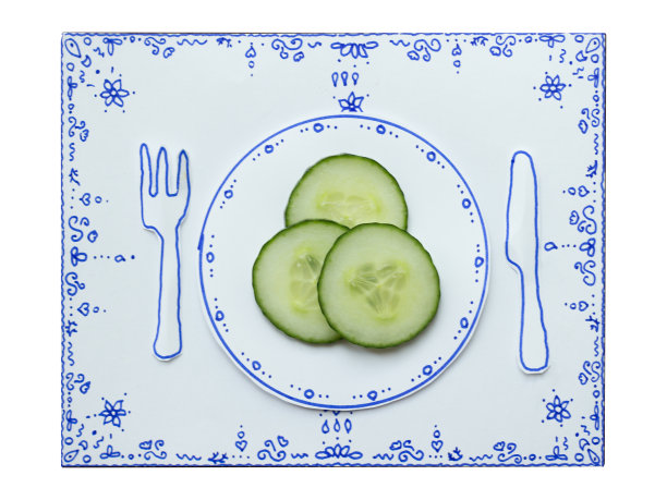 绘画和食物，黄瓜图片下载