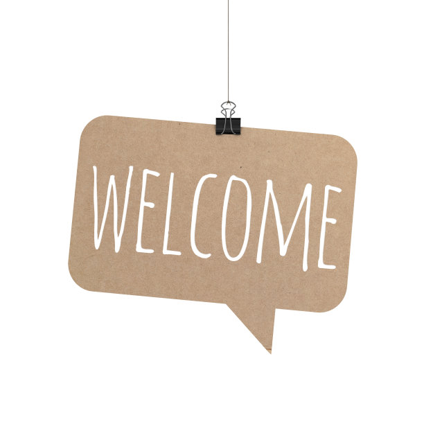 欢迎辞泡泡挂在一根绳子上图片下载