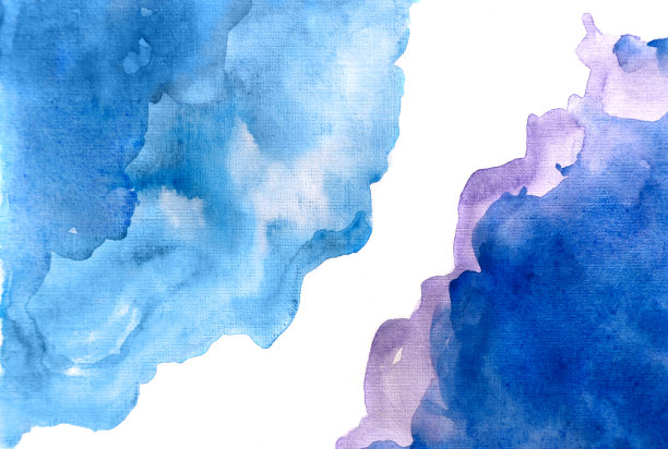 蓝色水彩抽象背景素材图片