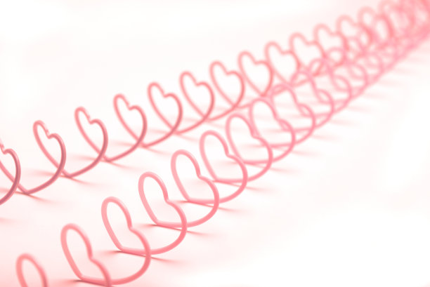 我爱你到无限相连的心白色图片下载